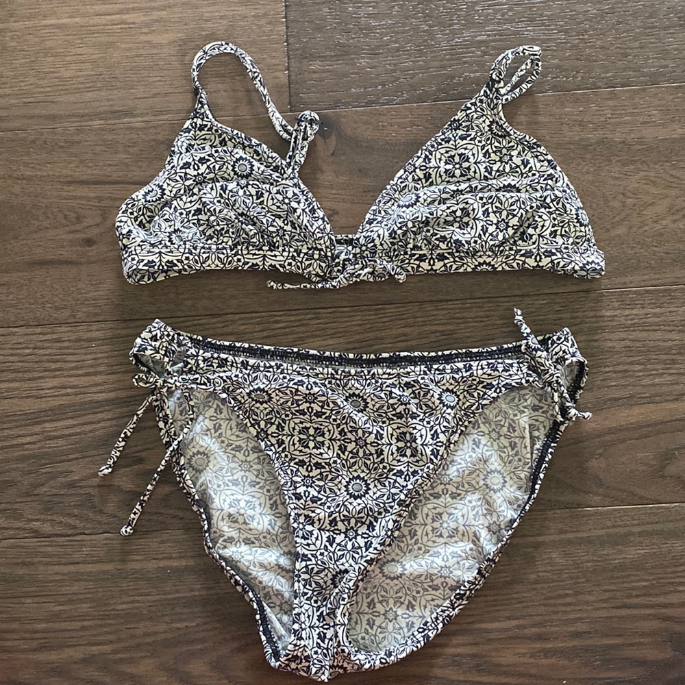 DKNY Black/White Floral Bikini